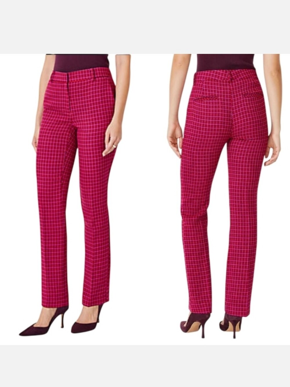 NEW Ann Taylor Sophia Straight Pants Red Trousers Sz.2
